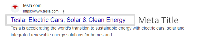 meta title